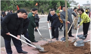 Lãnh đạo tỉnh Hưng Yên dự lễ phát động Tết trồng cây năm 2016