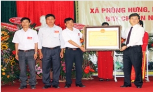 Xã Phùng Hưng đón bằng công nhận xã đạt chuẩn nông thôn mới